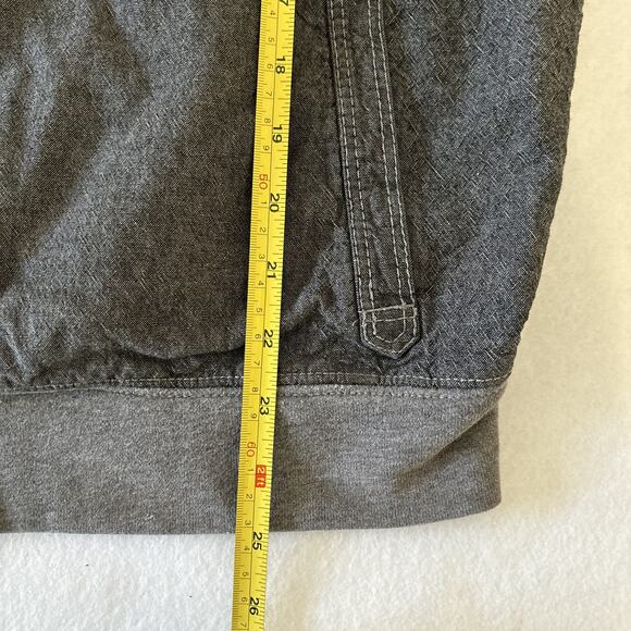 DKNY Jacket Men’s Medium Gray Hooded Zip-Up with Drawstring and Pockets - Picture 4 of 6